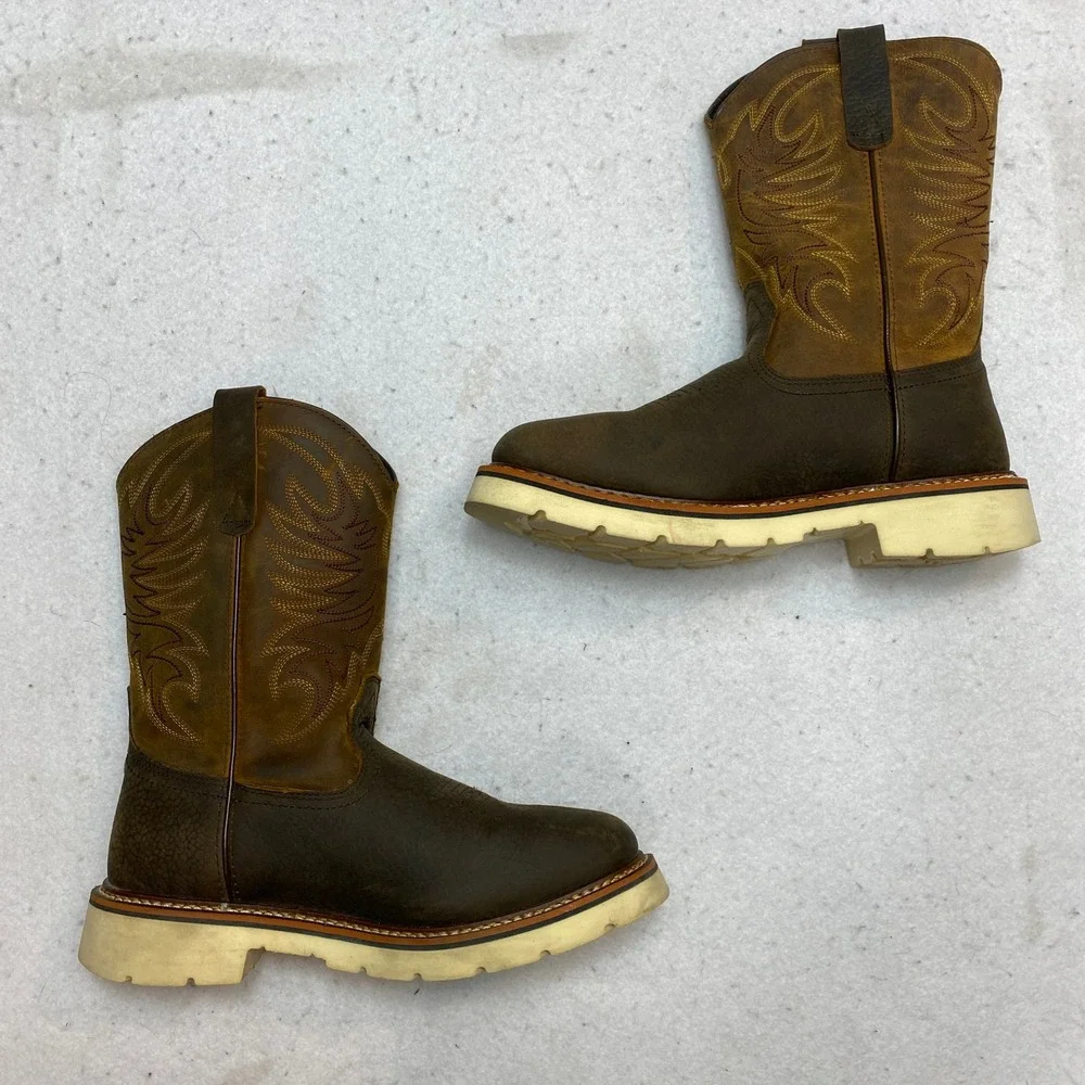 Thorogood Boots Mens 10 Brown 814-4332 Wellington Square Toe Work EH SR